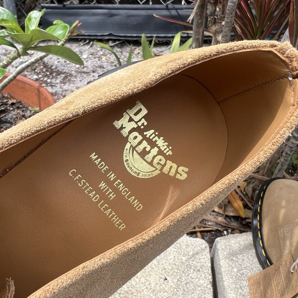 NEW England gibsons Men's 11 shoes Dr. Martens 1461 tan CF Stead Brown Oxfords - Picture 5 of 6